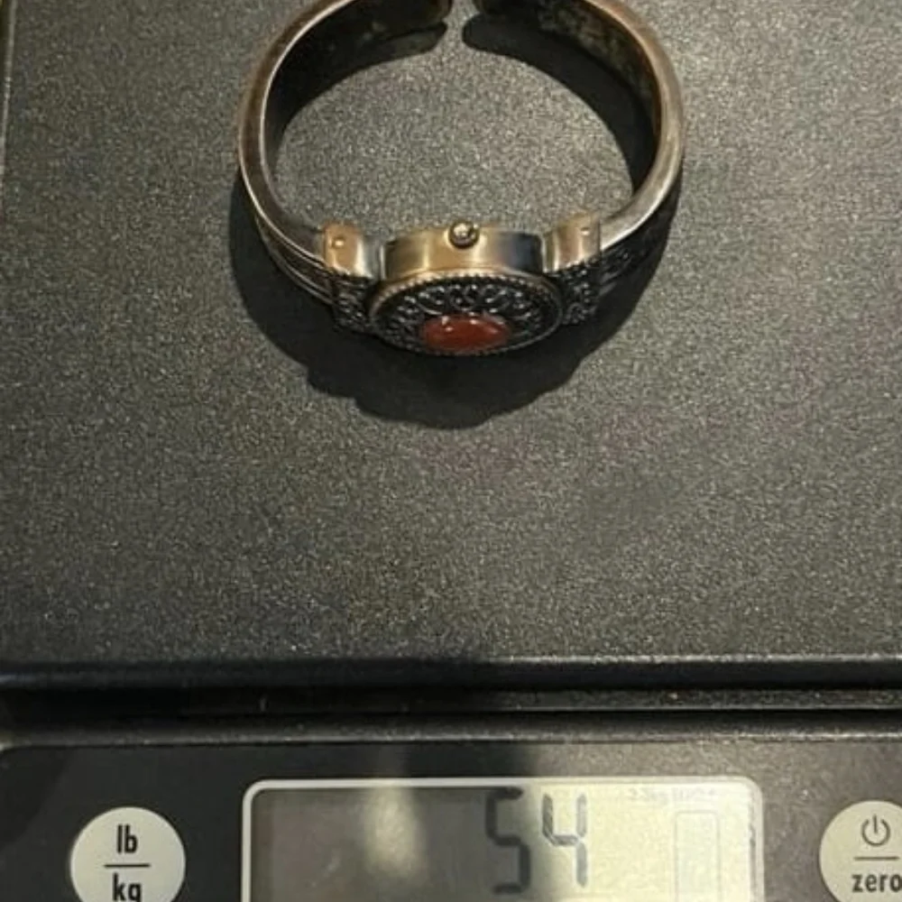 Vintage cottagecore hidden watch bangle bracelet